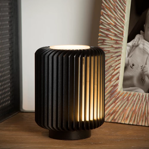 Lucide TURBIN - Tischlampe - Ø 10,6 cm - LED - 1x5W 3000K - Schwarz - Atmosphäre 1